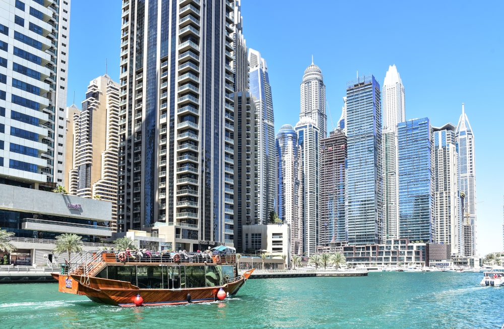 ドバイの港の風景